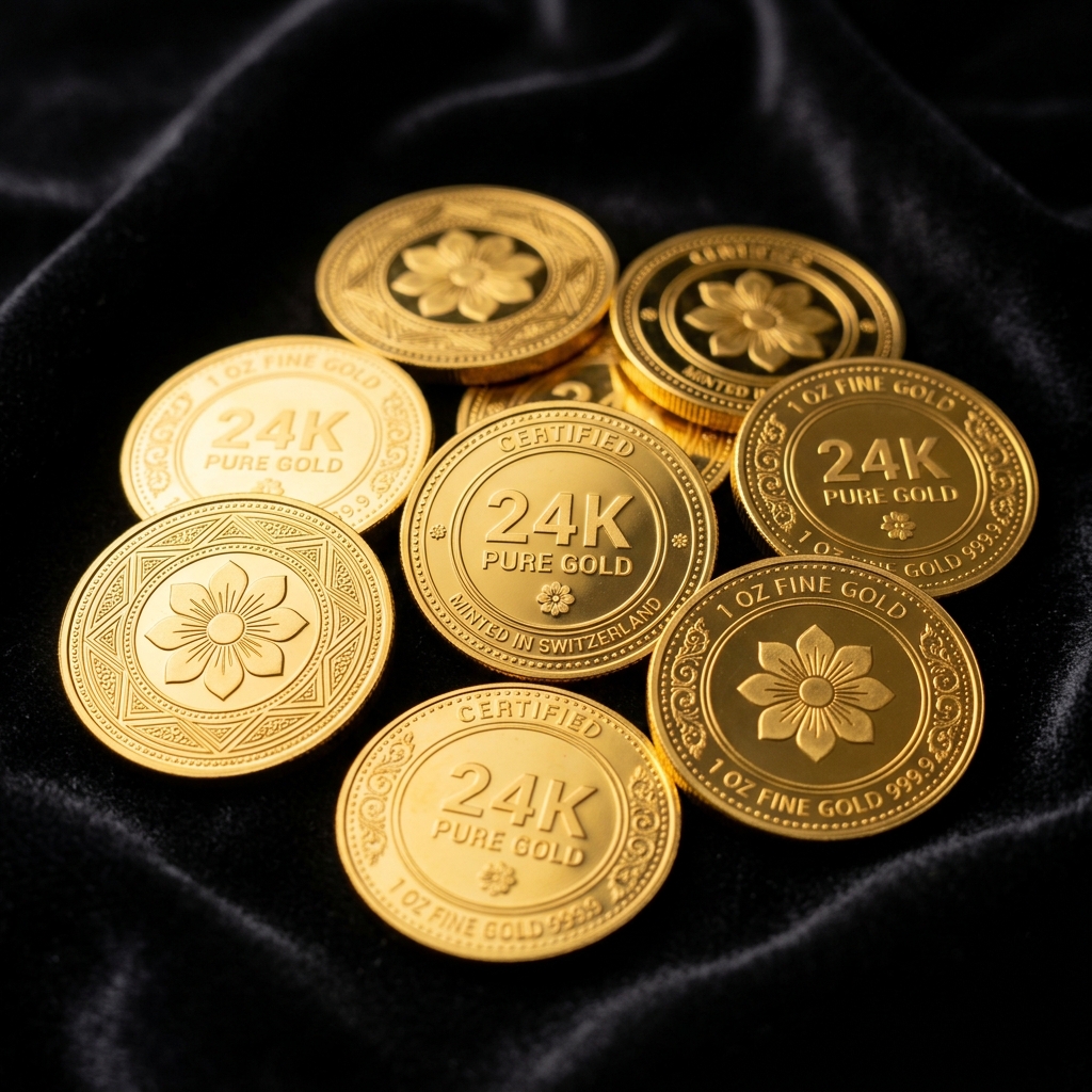 Minted Gold Coins - Hallmark Gold Jewellery in Beed